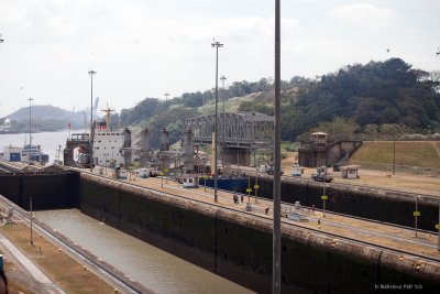 Powering into the first lock