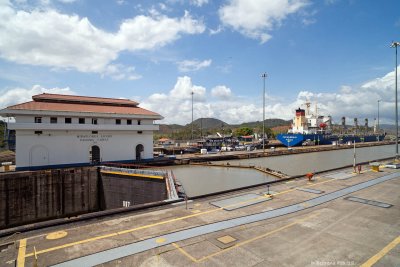 Powering out the Miraflores Lock