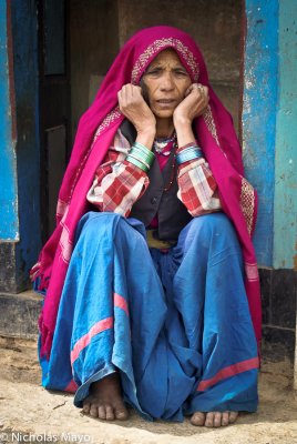 India (Uttarakhand) - Blue & Mauve
