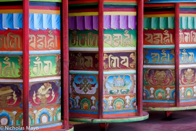 China (Sichuan) - Colourful Prayer Wheels