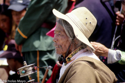 China (Qinghai) - Old Man At Jyekundo Festival