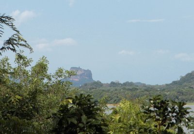 View to Sigiriya Rock from Lake Lodge, Dambulla