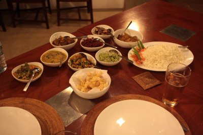 Sri Lankan Curry and Rice, Lake Lodge, Dambulla