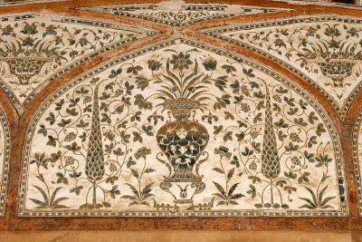 Decorated ceiling, Amber Fort