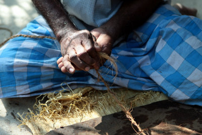 Coir rope making