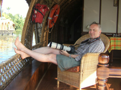 Steve relaxing on boat (RT)