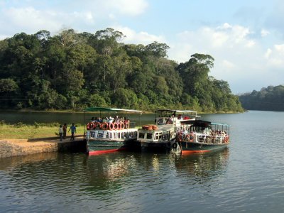 Periyar Wildlife Sanctuary, part of our convoy  (RT)