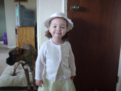 Leila in her Easter dress
