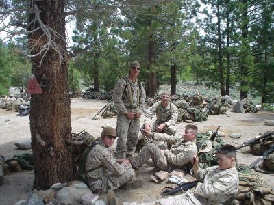 Hanging out at the training area