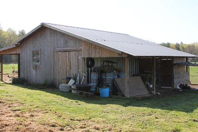 front and right side of barn