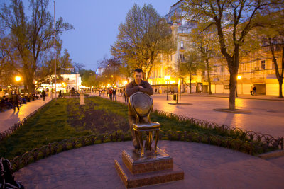 Derepasovska street and central park in Odessa