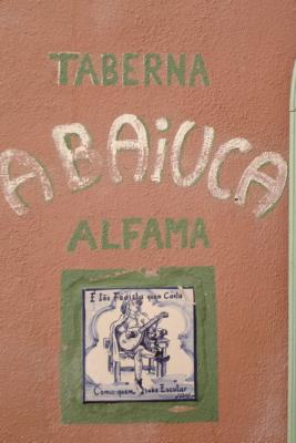 Taverna sign in Alfama