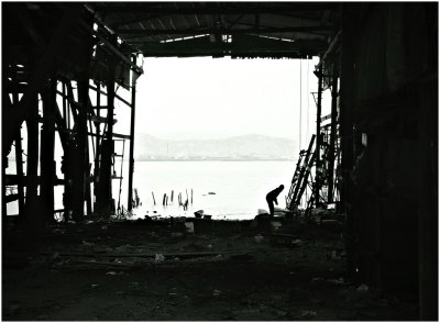 the abandoned shipyard...