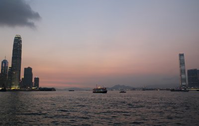 sunset, harbour and the tale of two skyscrapers...