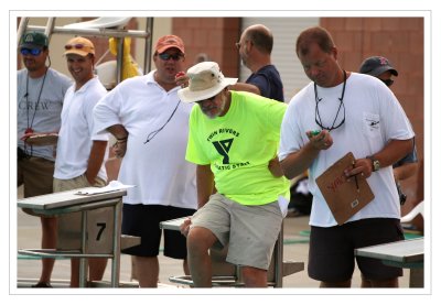 Everyone is wearing hats! Except for bald men, They don't need a hat???
