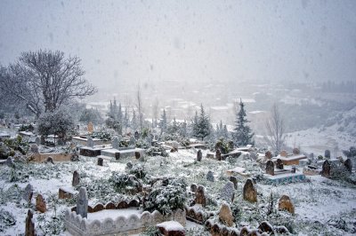 Il neige sur Cheraga (fevrier 2012)