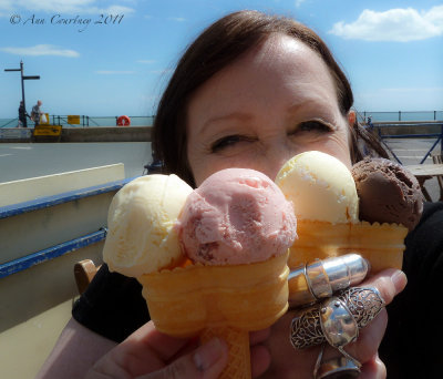 At the seaside what else but ice cream!