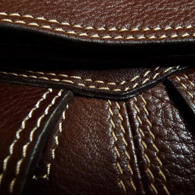 Leather and stitching