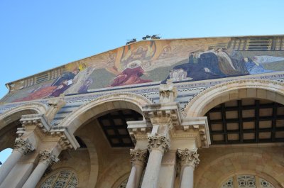 Mosaic on the facade of the Church of All Nations