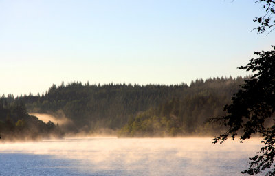 Early morning mist over Loch Ard