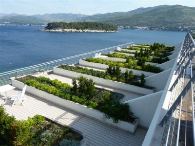 our balconies in the Dubrovnik President Hotel
