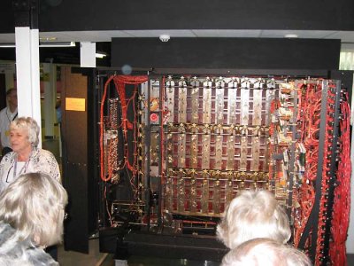 wiring at back of the bombe