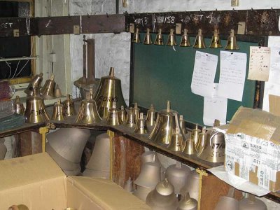 hand bells in tuning area