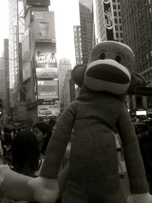 Socky Chillin In Times Square