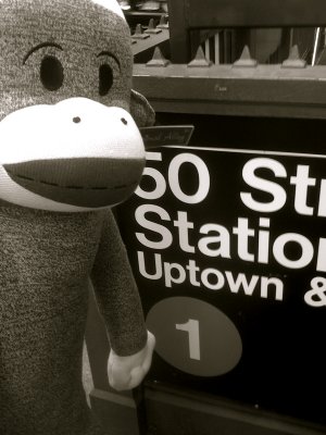 Socky Heading Uptown On The Tube