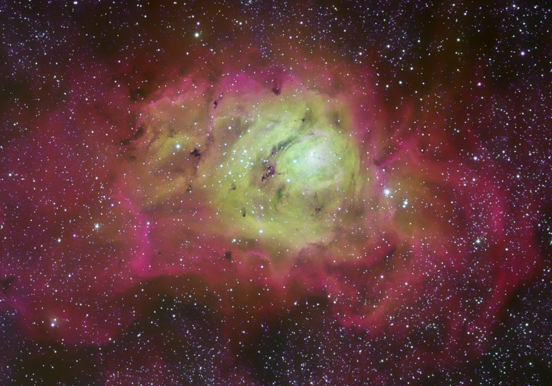 Lagoon Nebula in Tri-Colour NB