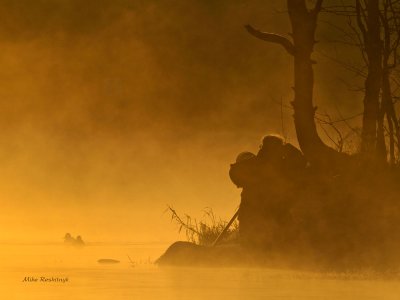 Morning Swamp Fog With Ducks And Friend