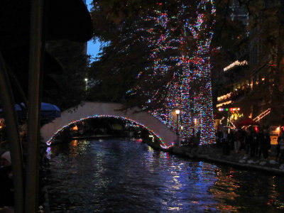 lights along the Riverwalk
