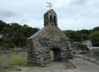 Remains of 12th century church at Cwm-yr-eglwys.