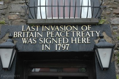 Above the door of the Royal Oak, Fishguard