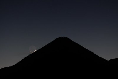 Crescent Moon & Licancabur, Chile, 2011