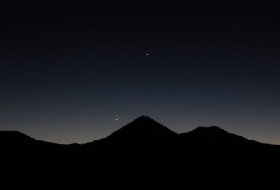 Moon and Planets Over Licancabur