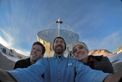 Felipe, Tom, and Jenn With APEX Telescope