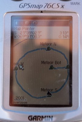 GPS Display of Quillagua Crater