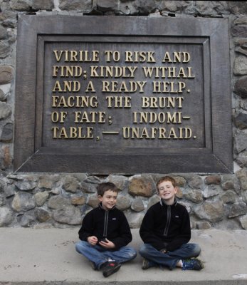 Jack&Alex facing the brunt of fate at the Donner Memorial