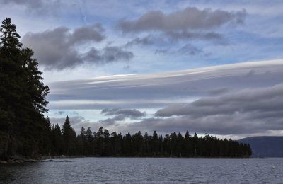 Lenticular cloud over Lake Tahoe