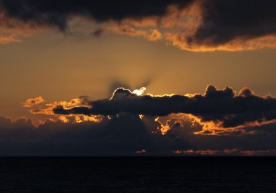 Cloudy sunset with silver lining--from...