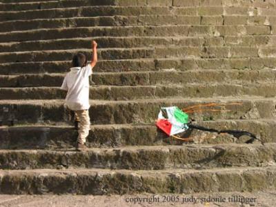 stairs, santiago atitlan, guatemala