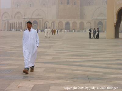 at the mosque of Hassan II, Casablanca