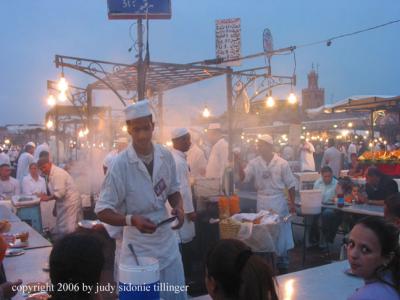 evening, djemaa el fna, marrakech