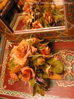 flowers at lunch, rabat, morocco