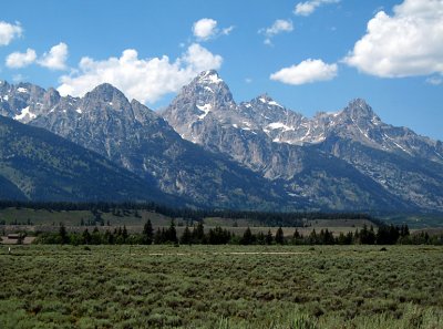 Grand Tetons from the Highway.
