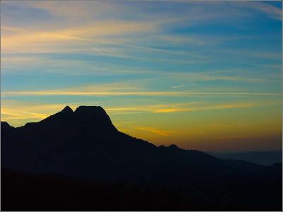 Mt. Giewont at sunset