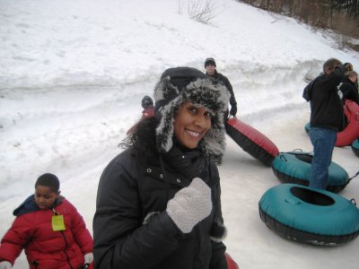 Sacha ready for tubing