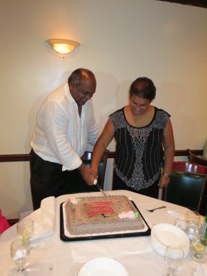 Cutting the cake