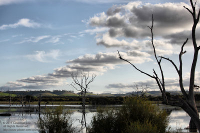 Evening clouds over the lagoon